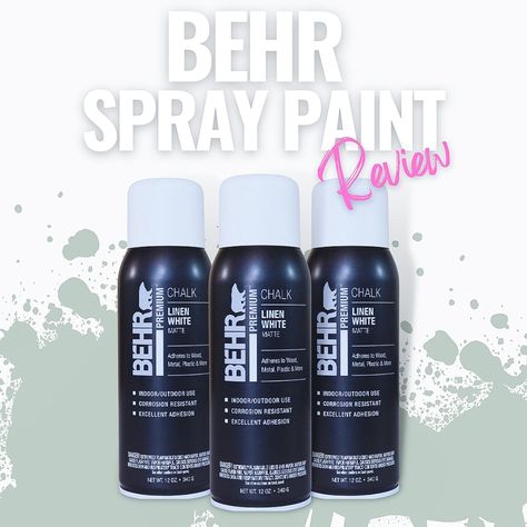 Behr Spray Paint Review Behr Spray Paint Colors, Spray Chalk, Chalk Spray Paint, Best Spray Paint, Chalk Paint Dresser, Spray Paint Furniture, Black And White Office, Spray Paint Colors, Black Chalk Paint