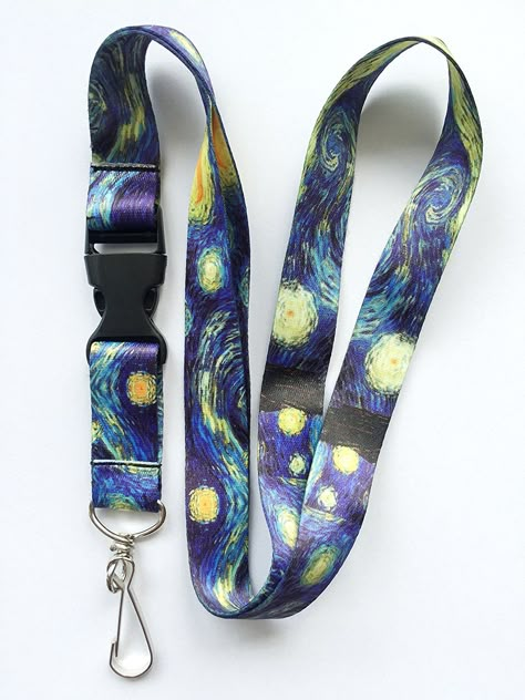 Keychain Holder, The Starry Night, Lanyard Keychain, Starry Night Van Gogh, Birthday Wishlist, Cute Cars, Car Stuff, Art Posters, Office Products