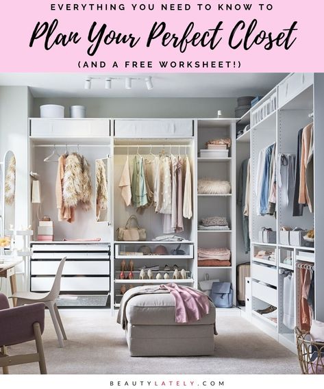 Budget-friendly, versatile, endless customization options. What's not to love? The planning process! Planning the IKEA wardrobe system can be challenging and confusing. This guide will help you plan the #ikea #pax closet of your dreams! Closet Planner, Ikea Closet System, Pax Corner Wardrobe, Dressing Ikea, Pax Closet, Ikea Pax Closet, Garderobe Design, Closet Ikea, Design Ložnic