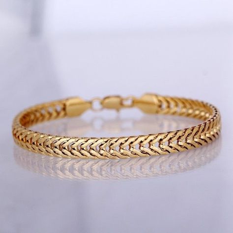 15.99US $ |Fashionable Bracelet Chain Solid Yellow Gold Filled Men Or Women Bracelet Chain - Bracelets - AliExpress Mens Bracelet Gold Jewelry, Man Gold Bracelet Design, Gents Bracelet, Gold Bracelet Simple, Black Gold Jewelry, Mens Gold Jewelry, Gold Jewelry Stores, Jewelry Bracelets Gold, Gold Chains For Men