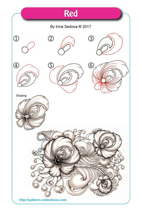 Zantangle Art, How To Draw Flowers, Zentangle Flowers, Zentangle Ideas, Zentangle Doodle, Zen Doodle Patterns, Doodle Background, Zentangle Tutorial, Draw Flowers