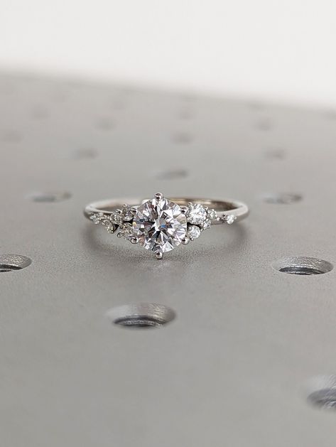 Silver Simple Engagement Rings, Unique Silver Engagement Rings, Unique Engagement Rings Silver, Wedding Rings Silver, Rings White Gold, Lab Grown Diamond Engagement Ring, Silver Engagement Ring, The Perfect Engagement Ring, Simple Engagement Rings