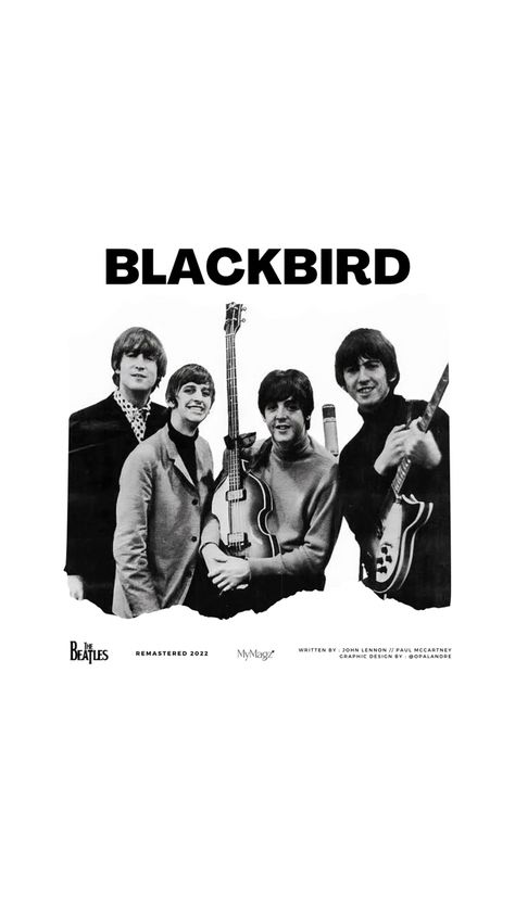 The Beatles Blackbird, Blackbird Beatles, Blackbird Song, Blackbird Singing, Beatles Poster, Beatles Albums, Dead Of Night, John Lennon Paul Mccartney, Music Taste