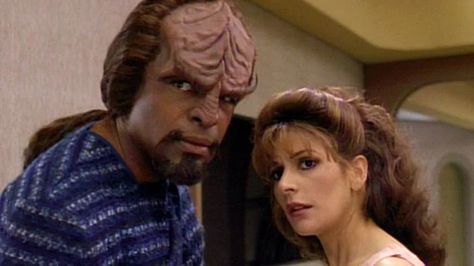 Star Trek's Marina Sirtis Hated The Troi-Worf Romance Storyline More Than Fans Think Deanna Troi, Jonathan Frakes, Marina Sirtis, Star Trek The Next Generation, Interracial Love, Oral History, Crew Members, Executive Producer, Live Long