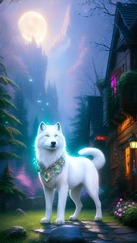 Wolf dog ai art #digitalart #wolves Fantasy Dog Art, Wolf Art Fantasy, Cute Fox Drawing, Wolf Oc, Magical Wolf, Wolf Life, Cute Dog Wallpaper, Animal Printables, Wallpaper Iphone Love