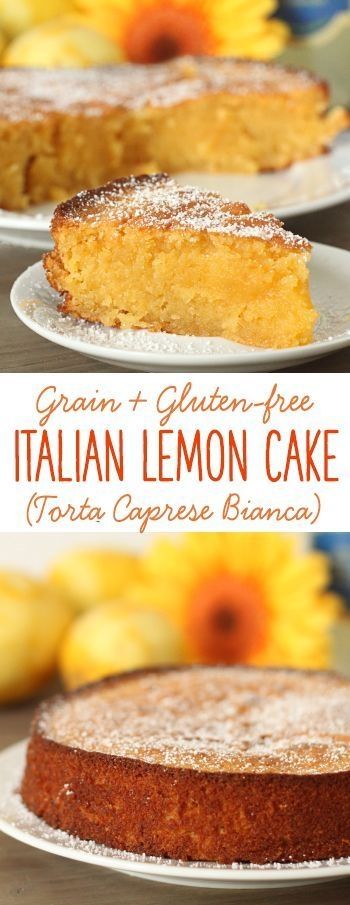 Crustless Cheesecake, Italian Lemon Cake, Almond Flour Cakes, Torta Caprese, Gluten Free Italian, Crunch Bars, Dessert Sans Gluten, Lemon Flavor, Gf Desserts