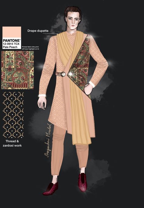 MENS sherwani designs Mens Wear Sketches Fashion Illustrations, Mens Fashion Illustration Sketches, Mens Party Outfit Night, Fashion Illustration Design, Mood Board Fashion Inspiration, Fashion Designing Course, Wardrobe Planner, Fashion Model Sketch, Sangeet Outfit