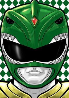 Green Ranger by Thuddleston Power Rangers Painting, Green Power Ranger Birthday Party, Green Ranger Helmet, Power Rangers Helmet, Festa Power Rangers, Power Ranger Cake, Green Power Ranger, Power Ranger Birthday Party, Power Ranger Party