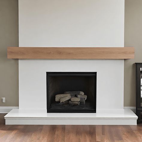 Modern White Oak Mantels | Fast Shipping | Made In USA – WoodPlank White Oak Mantle Fireplace, White Oak Mantle, Cedar Siding Colors, Exterior Wood Trim, Fireplace Surround Ideas, Wood Fireplace Surrounds, Wood Mantle Fireplace, Fireplace Accent Walls, Oak Mantle