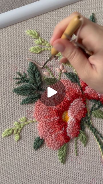 🌿 PUNCH NEEDLE 🌿 | 🌸🌸🌸 | Instagram Art Perle, Punch Needle, Embroidery, On Instagram, Instagram, Art