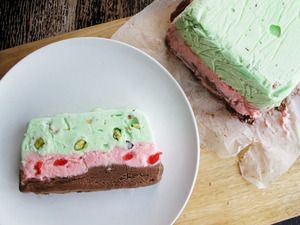 Spumoni Ice Cream, Terrine Recipe, Halloween Ice Cream, Almond Ice Cream, Italian Ice Cream, Cherry Ice Cream, Pistachio Ice Cream, Cream Desserts, Serious Eats