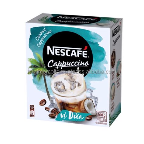 Nescafe Cappuccino, Coconut Latte, Soft Drinks, Sea Salt, Cappuccino, Projects To Try, Salt, Coconut, Drinks