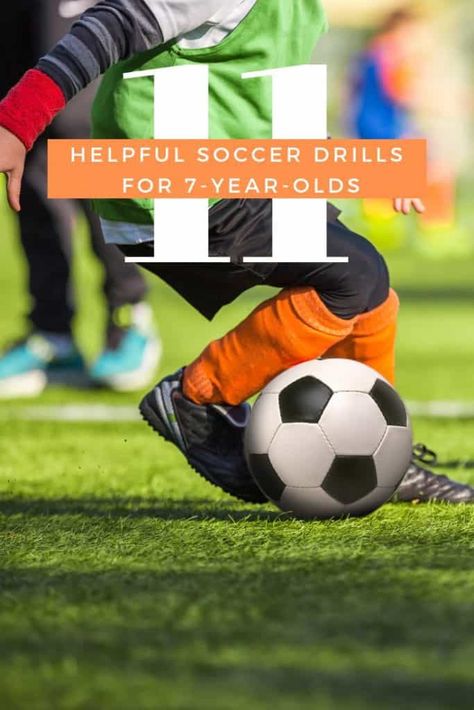 Soccer is such a fun sport for younger children. In this article, you will find 11 soccer drills that will be most helpful for your active 7 year old. #soccer #drills #forkids Soccer Drills For 7u, Easy Soccer Drills, Soccer Drills For U12, Soccer Workouts For Kids, Fun Soccer Drills For Kids, Soccer Training Drills For Kids, Kids Soccer Drills, Soccer Drills For U8, Toddler Soccer Drills