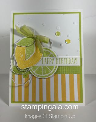 Lemon Punch, Paper Fruit, Sweet Citrus, Summer Cards, Punch Cards, Stamping Up Cards, Handmade Birthday Cards, Paper And Ink, Stamping Up