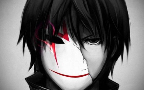 Mysterious characters are both alluring and confusing. It's this "mystique" that makes you curious to learn more. Anime Black And White, Evil Smile, Arte Ninja, Drawing Eyes, Anime Guys Shirtless, Boys Wallpaper, Guy Drawing, Cs Go