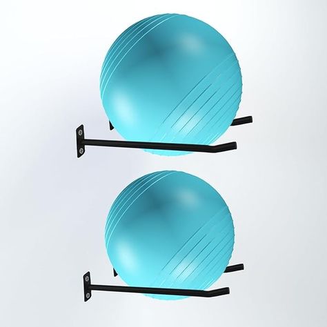 Amazon.com: Lhysn Yoga Ball Holder, Wall Rack for Gym Garage Storage Yoga Ball, Suitable for Yoga Ball/Stability Ball/Theraband Ball/Stability Balls for Exercise/Barre Ball/Yoga Block/Basketball/Volleyball : Sports & Outdoors Pilates Ball Storage, Workout Ball Storage, Ball Yoga, Gym Garage, Diy Yoga, Pilates Gym, Garage Studio, Ball Holder, Ball Storage