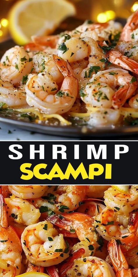 Create restaurant-quality shrimp scampi in just 20 minutes! 🍤✨ This buttery, garlicky dish is perfect for a quick weeknight dinner or a romantic date night. Serve it with pasta or crusty bread! 🍝🧄 #ShrimpScampi #SeafoodRecipes #QuickMeals #DinnerIdeas Shrimp Scampi With Parmesan Cheese, Skillet Shrimp Recipes Garlic Butter, Whole 30 Shrimp Scampi, Shrimp Scampi Over Rice, Shrimp Scampi Alfredo Pasta, Shrimp Scampi Bake, Crockpot Shrimp Scampi, Shrimp Scampi Recipe Pasta, Shrimp Scamp