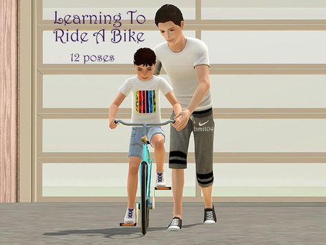 Sims 3 Family, The Sims 3 Cc, Third Child, Ride A Bike, Sims 3 Cc, Family Poses, Kids Bicycle, Sims Community, The Sims 3