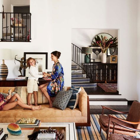 Alessandra Ambrosio Takes AD Inside Her Southern California Home | Architectural Digest Santa Monica Houses, Boho Chic Interior Design, Boho Chic Interior, Design Salon, Alessandra Ambrosio, Celebrity Houses, California Homes, Architectural Digest, Style Boho