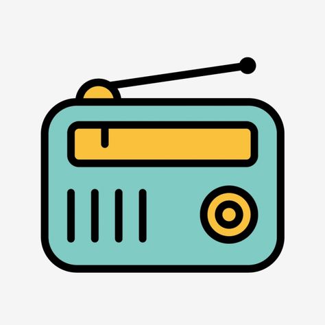 Radio Cartoon, Radio Clipart, Radio Png, Radio Aesthetic, Radio Drawing, Anime Radio, App Icon Brown, Illustration Challenge, Radio Icon