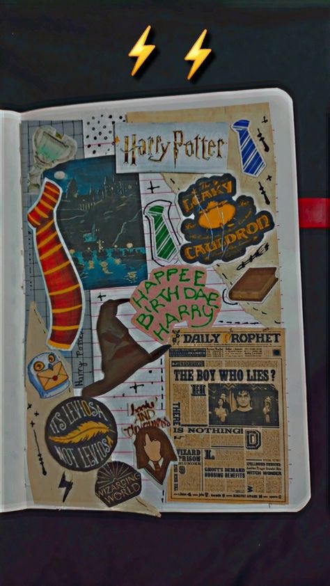 Aesthetic l Harry Potter crafts l potterhead Harry Potter Journal Ideas Aesthetic, Harry Potter Journaling, Harry Potter Scrapbook Ideas, Harry Potter Journal Ideas, Harry Potter Diary, Harry Potter Notebook, Harry Potter Scrapbook, Harry Potter Journal, Doodle Diary