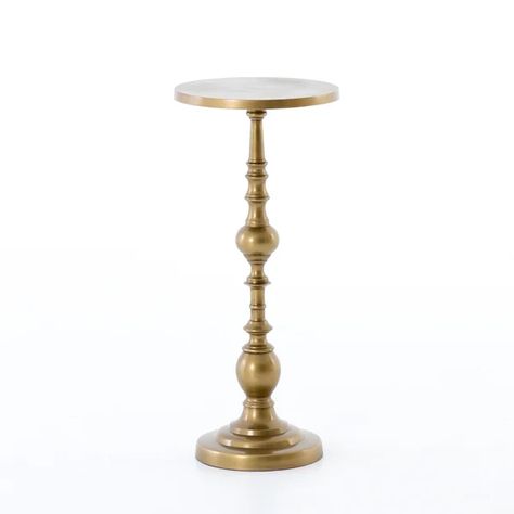 Pedestal End Table, Magnolia Table, Modern Side Table, Pedestal Table, Burke Decor, Birch Lane, Floor And Wall Tile, Brass Material, Sale Event