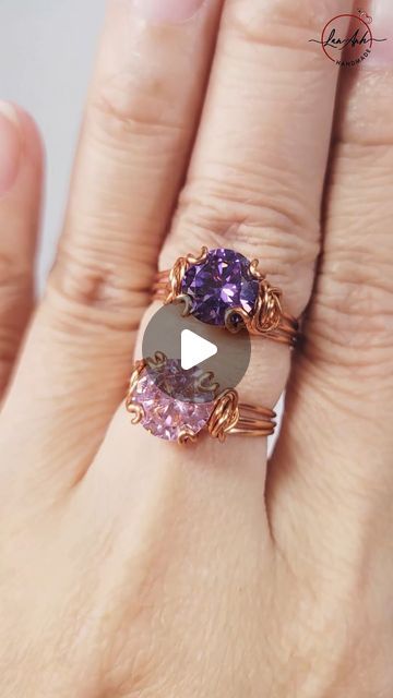 Lan Anh Handmade on Instagram: "#shortsvideo | Making prong ring with faceted stone | easy DIY jewelry with wire" Diy Jewelry With Wire, Handmade Wire Jewelry Tutorial, Diy Stone Rings, Jewelry With Wire, Handmade Rings Wire, Diy Wire Jewelry Rings, Prong Ring, Long Tassel Necklace, Beaded Earrings Diy