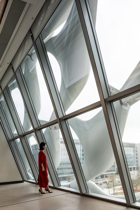 Morphosis Architects, Architectural Structure, Slanted Walls, Membrane Roof, Office Tower, Hudson Yards, Sport Hall, Urban Fabric, Structure Architecture