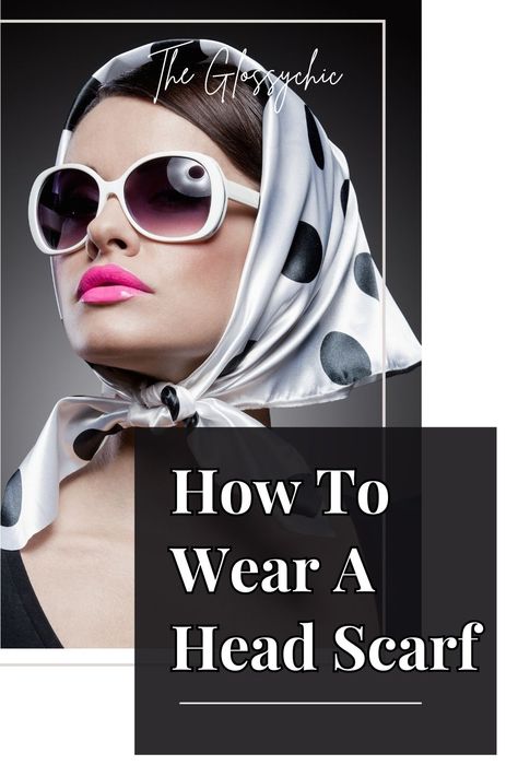 Hair Scarf Hairstyles, Scarf On Head, Wear A Head Scarf, 70s Scarf, Polka Dot Scarf, Sophisticated Look, Look Here, Scarf Hairstyles, Polka Dot Dress