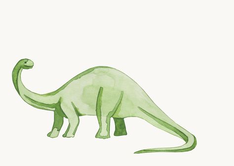 Cute Dino Illustration, Diplodocus Drawing, Diplodocus Illustration, Dino Painting, Dino Watercolor, Dino Illustration, Watercolour Dinosaur, Dinosaur Watercolor, Nursery Drawings