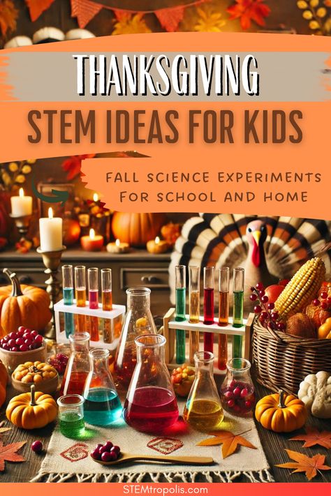 Have fun with Thanksgiving Science with these engaging Thanksgiving STEM Activities! Perfect for November Lesson Plans, these Fall Science Activities include Turkey Science and Pumpkin Math Activities 🎃. Bring the festive spirit to your classroom or dinner table at home with hands-on Thanksgiving Science Activities that combine fun and learning. Ideal for November STEM, these experiments make science and math come alive! 🍂🧪 Fall 4h Activities, Autumn Stem Activities Preschool, Stem Turkey Activities, November Stem Projects, Gratitude Stem Activities, Thanksgiving Reggio Activities, Thanksgiving Class Activities, November Stem Activities Preschool, Preschool Fall Stem Activities