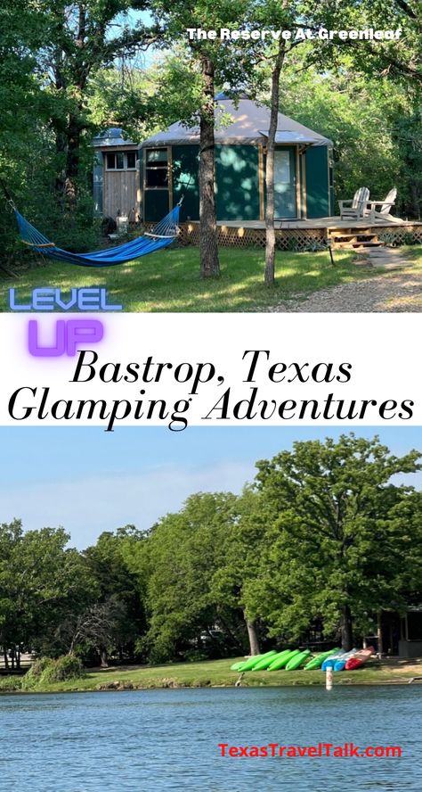 Texas Glamping, Old Town Restaurant, Texas Vacation Spots, Cruise Hacks, Bastrop Texas, Texas Vacation, Texas Adventure, Texas Destinations, Texas Vacations