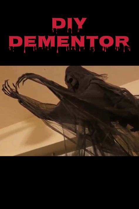 Dementor Decoration Diy, Dementor Diy Halloween Decorations, How To Make A Dementor, Dementor Halloween Decoration, Harry Potter Dementors Diy, Diy Dementor Decoration, Dementor Silhouette, Dementor Diy, Diy Dementor