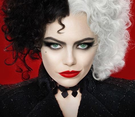 Cruelly Devil, Cruelly Deville Make Up, Cruelly Devil Makeup, Cruelly Devil Costume, Cruella Deville Costume Makeup, Maquillage Cruella, Cruella Deville Makeup Halloween, Cruella Makeup, Cruella Deville Makeup Emma Stone