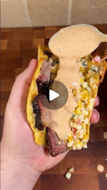 Brian Gerwig on Instagram: "Brisket elote tacos are so good!! Recipe ⤵️

Chipotle Lime Ranch Recipe:
* Place everything in a blender and blend till smooth
* ¾ cup sour cream, ½ cup mayo, ½ cup chicken broth, 1 tsp apple cider vinegar, 3 chipotle peppers in adobo sauce, 1 tsp dill, 1 tsp garlic powder, 1 tsp onion powder, ½ tsp salt, Juice from 1 lime
* Ranch recipe from @burnt_pellet_bbq 
Brisket:
* Season and smoke your brisket overnight at 225° on the @pitbossgrills until it hits 203° and is probe tender 
* I’m smoking with @bearmountainbbq red, white and blue pellets which is a blend of Oak & Hickory for that traditional Texas smoke 
* Let your brisket rest for at least an hour (I like to hold mine for 4-6 hours in the oven)
Elote: 
* While the brisket rests, grill your corn over high h Brisket Elote, Elote Tacos, Chipotle Peppers In Adobo Sauce, Elote Recipe, Chipotle Peppers, Bbq Brisket, Good Recipe, Ranch Recipe, Adobo Sauce