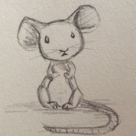 Mouse Eating Cheese Drawing, Scared Mouse Illustration, Rat Drawn Easy, Cute Mice Drawings, Mouse Doodle, Cute Rat Drawing, Mouse Drawing Easy, Mouse Drawings, Rat Drawn