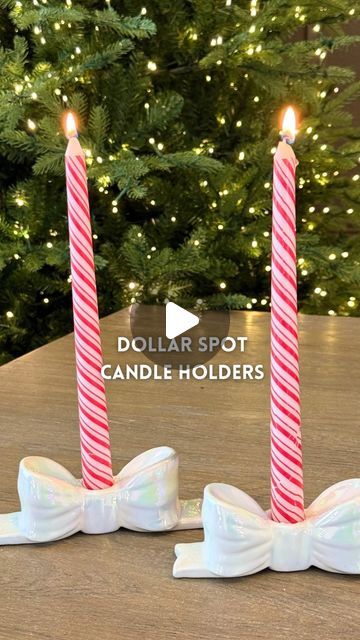 Kristin Miller | Creator | Dallas, TX on Instagram: "SO EXCITED FOR CHRISTMAS🎄🎀Comment “glow” to get my favorite peppermint swirl candles sent to your DMs & the bow candle holders are target dollar spot✨Save and share with someone who needs this & follow along for more finds!
•
•
#christmasdecor #christmasfinds #bowtrend #pinkchristmas #targetdollarspot #christmascountdown #christmascandles" Santa Brunch, Bow Candle, Swirl Candles, Christmas Candles Diy, Excited For Christmas, Peppermint Candy Cane, Peppermint Sticks, Target Dollar Spot, Christmas Countdown