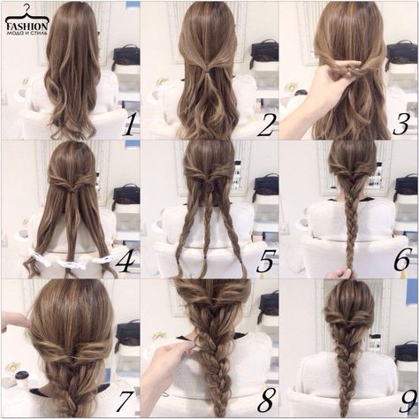 Easy Hairstyles For Medium Hair, Bouncy Hair, Braid Hairstyle, Hairstyle Tutorial, Penteado Cabelo Curto, Easy Braids, Braided Hairstyles Easy, Hair Updo, Short Hair Styles Easy