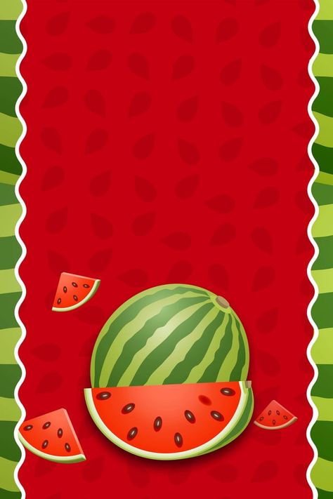 Watermelon Background, Watermelon Wallpaper, Watermelon Crafts, Fruit Watermelon, Watermelon Art, Background Summer, Flower Logo Design, Watermelon Party, Bunny Painting