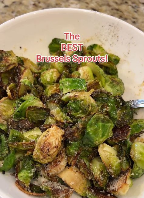 The BEST Brussels Sprouts Best Brussels Sprouts, Bacon Grease, Just Cooking, Brussels Sprouts, Parmesan Cheese, Brussel Sprouts, A Bowl, Brussels, In Hot