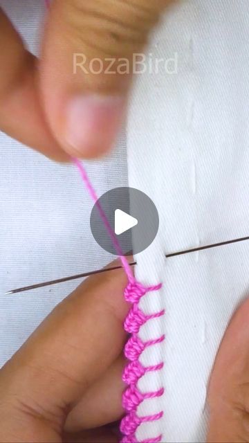 RozaBird on Instagram: "Super elegant borderline embroidery tutorial by hand!
#trending #fb #content #cute #facebookreels #fbreelsvideo #stitch #reels #viral #everyone #fbreels #reelsfb #satisfying #embroidery #diy #tutorial #handembroidery #support #tricks #border #borderline" Embroider Edges, Crewel Embroidery Tutorial, Embroidery Diy, Embroidery Tutorial, Embroidery Tutorials, Embroidery Stitches, Hand Embroidery, Embroidery, Sewing