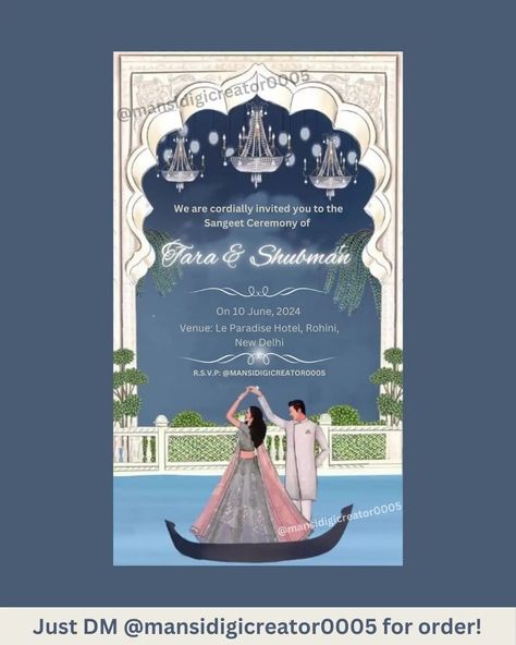 Add a touch of elegance to your Sangeet ceremony with our exquisite cards! 💃🏻🎶 DM me to order! 💕 If you liked it just share with your friends and family! ❤️ Follow me @mansidigicreator0005 🤗 #SangeetCeremonyCard #WeddingInvitations #WeddingCard #SangeetCeremony #WeddingStationery #IndianWedding #SangeetNight #WeddingPreparations #WeddingFever #WeddingSeason #WeddingCards #WeddingInvites #SangeetInvitation #WeddingStationeryDesign #WeddingCardDesign #SangeetCeremonyInvitation #WeddingInvi... Wedding Stationery Design, Wedding Card Design, Wedding Season, Indian Wedding, Wedding Cards, Wedding Stationery, Wedding Invitations