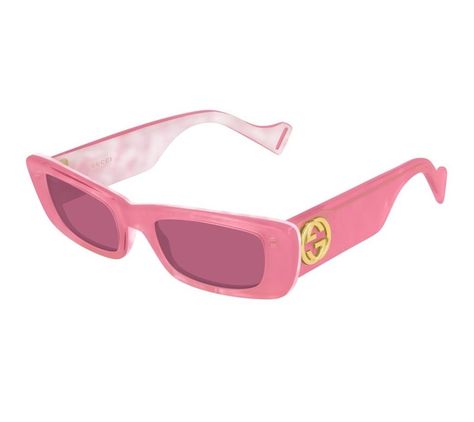 Red Lens Sunglasses, Luxury Pink Retro Sunglasses, Gucci Luxury Pink Sunglasses, Gucci Pink Tinted Sunglasses, Designer Pink Tinted Sunglasses, Luxury Pink Glass Sunglasses, Trendy Glasses, Cute Sunglasses, Cool Glasses