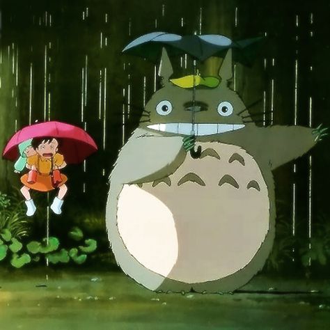 Totoro smile rain In The Rain, The Rain, Umbrella