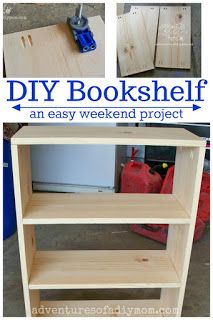 Build A Bookshelf, Diy Bookshelf Plans, Diy Bookshelf Kids, Bookcase Plans, Diy Bookshelf, Bookshelf Plans, Bookcase Diy, Diy Tumblr, Small Bookcase