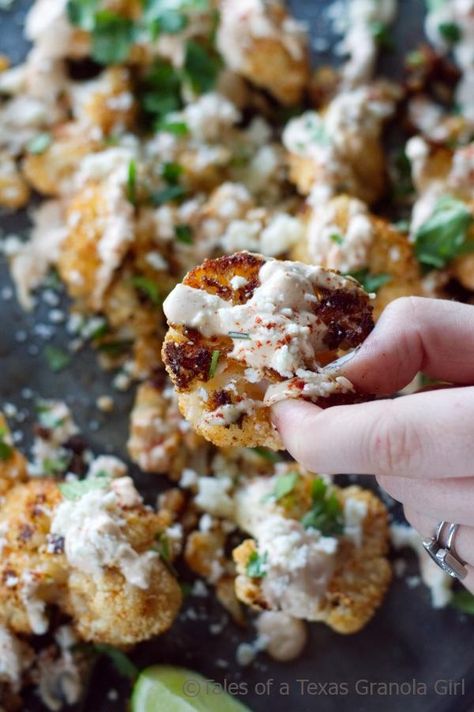 Mexican Street Style Grilled Cauliflower - Texas Granola Girl | Texas & Southern Keto Comfort Food Recipes Street Cauliflower, Mexican Street Style, Southern Keto, Easy Cauliflower Recipes, Keto Comfort Food, Grilled Cauliflower, Joy Filled Eats, Easy Cauliflower, Cauliflower Recipe