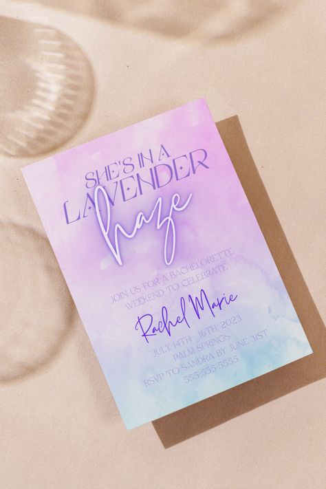 Lavender Haze Party Theme, Purple Themed Bachelorette Party, Lavender Haze Bachelorette Party, Lavender Haze Bachelorette, Lavender Haze Birthday Party, Lavender Haze Bridal Shower Ideas, Lavender Haze Party, Lavender Bachelorette Party, Purple Bachelorette