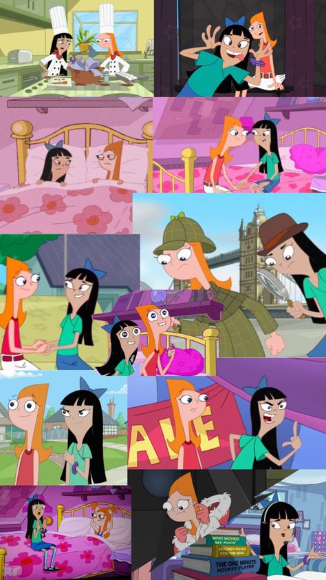 Candace y stacy Stacy And Candace, Phineas And Ferb, Collage, Tv