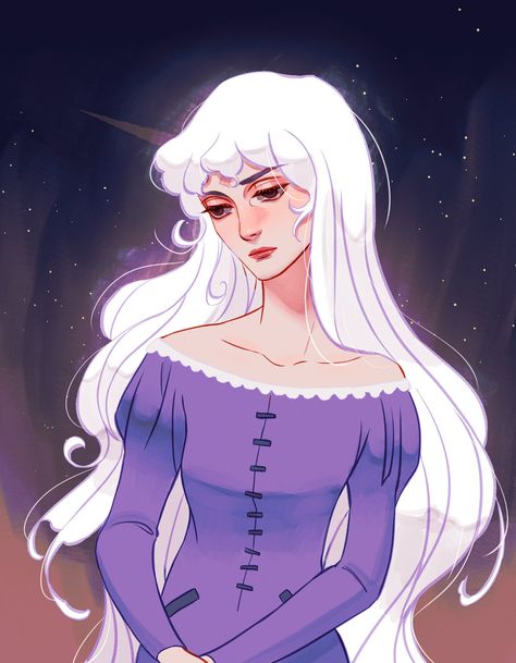 bea @ tvsl on Twitter: "a woman who doesn't exist #thelastunicorn… " The Last Unicorn Movie, Last Unicorn, The Last Unicorn, Miniature Portraits, Disney Rapunzel, Unicorn Art, Female Character Design, White Hair, Character Drawing