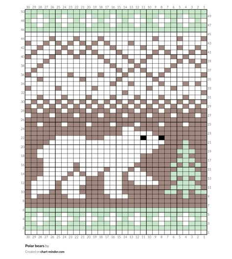 Knit Colorwork Chart, Christmas Fair Isle Chart, Knitting Charts Animal, Penguin Knitting Chart, Polar Bear Knitting Chart, Knit Polar Bear, Polar Bear Cross Stitch Pattern, Polar Bear Cross Stitch, Bear Knitting Pattern